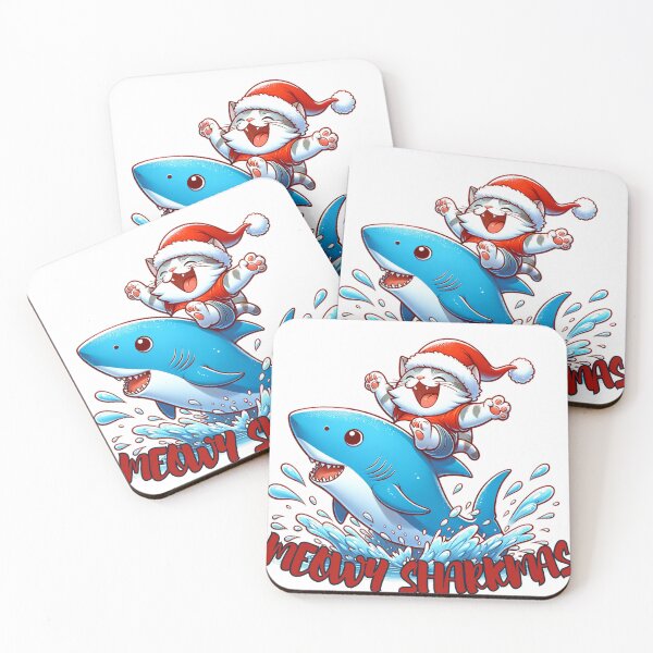 Item preview, Meowy Sharkmas - Cuddly Christmas Companions: Celebrate Meowy Sharkmas! designed and sold by Sonic-Store.
