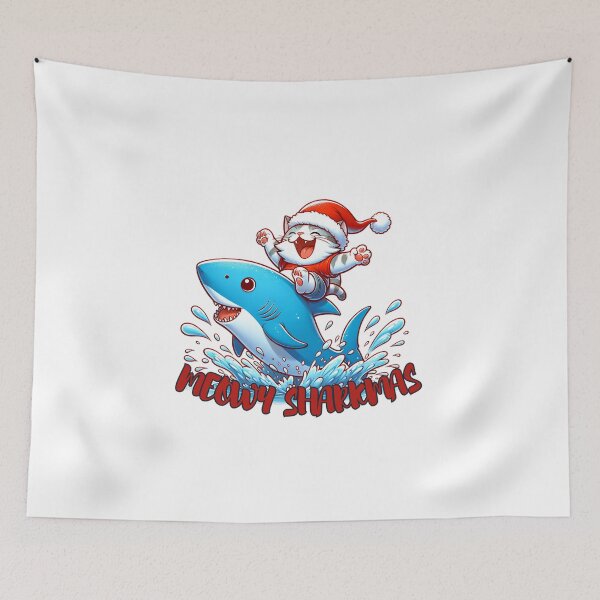 Item preview, Meowy Sharkmas - Cuddly Christmas Companions: Celebrate Meowy Sharkmas! designed and sold by Sonic-Store.
