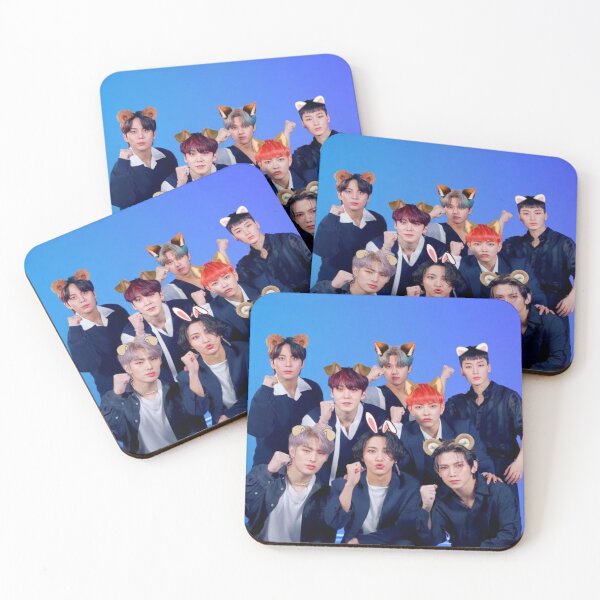 Item preview, Cute Ateez 8 make 1 team Crazy Form – THE WORLD EP.FIN : WILL kpop boy group members b&w designed and sold by Kpop-Noona.