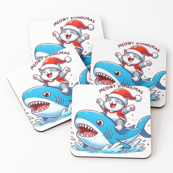 Item preview, Meowy Sharkmas - Holiday Glee with Paws & Jaws: It's Meowy Sharkmas Time! designed and sold by Sonic-Store.