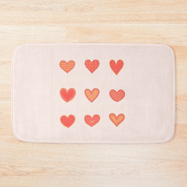 Item preview, Red and orange heart doodles set designed and sold by wonderxwander.