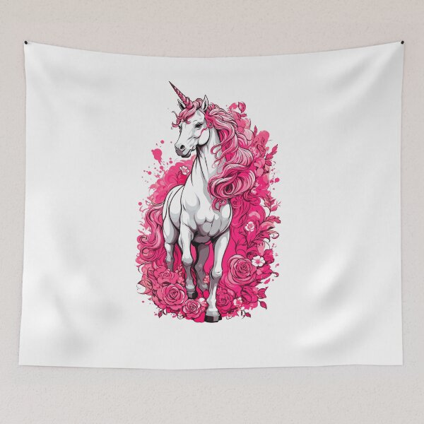 Item preview, Creature and flowers, a pink unicorn designed and sold by PETS ABC.