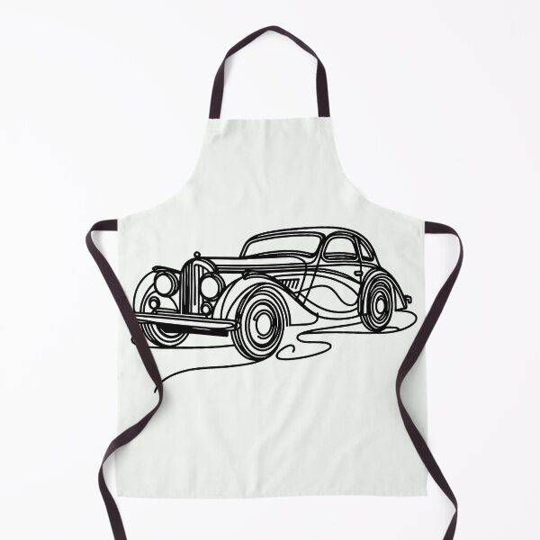 Item preview, Minimalist black line art vintage car designed and sold by OutdoorMemories.