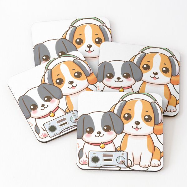 Item preview, "Cute Dog and Music Player: Charming Melodic Companionship" designed and sold by Huycao211.