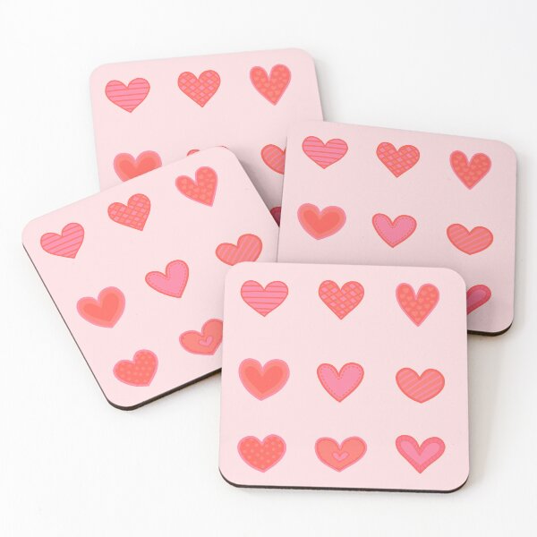 Item preview, Red and pink heart doodles set designed and sold by wonderxwander.