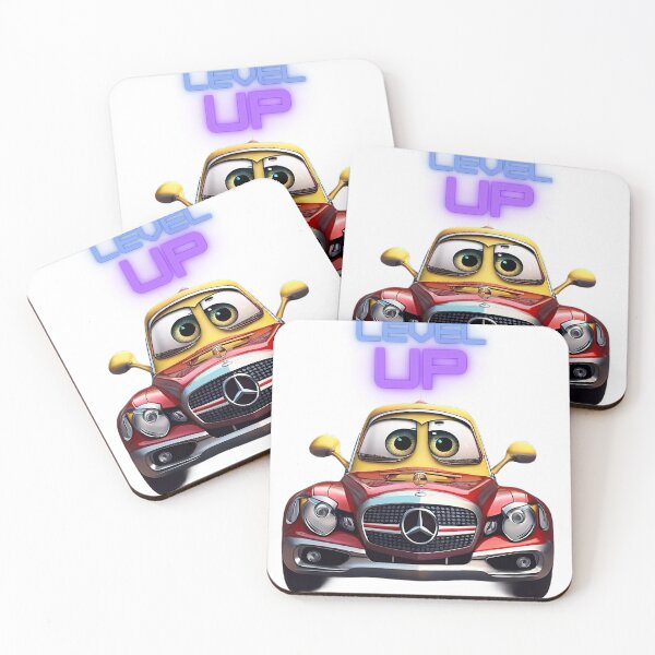 Item preview, Drive into Fun: Animated Car Character 'Level Up' Illustration! designed and sold by Sonic-Store.