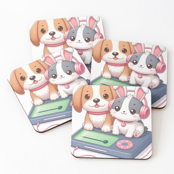 Item preview, "Cute Dog and Music Player: Charming Melodic Companionship" designed and sold by Huycao211.