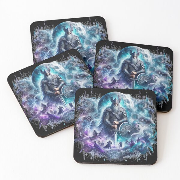 Item preview, Cosmic Viking Saga: Interstellar Warrior and Celestial Runes Art designed and sold by ZbigArt.