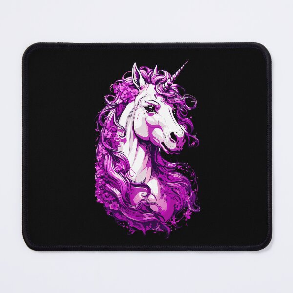 Aperçu de l'œuvre Créature et fleurs, une licorne violette créée et vendue par PETS ABC.