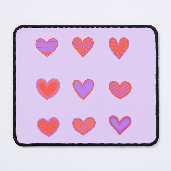 Item preview, Red and purple heart doodles set designed and sold by wonderxwander.