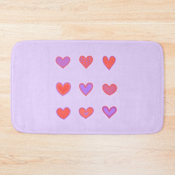 Item preview, Red and purple heart doodles set designed and sold by wonderxwander.