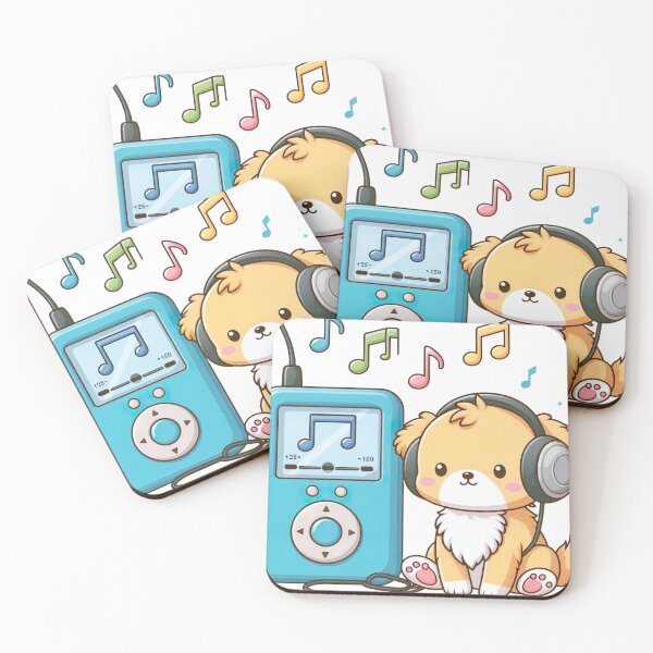 Item preview, "Cute Dog and Music Player: Charming Melodic Companionship" designed and sold by Huycao211.