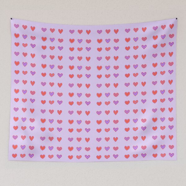 Item preview, Red and purple heart doodles set designed and sold by wonderxwander.