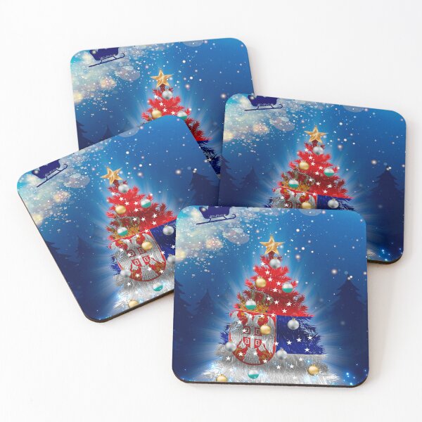 Item preview, Flag of Serbia - Serbian - Christmas Tree Flag designed and sold by WdiCreative.