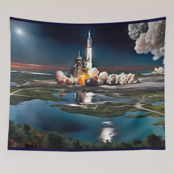 Item preview, The Launch of Apollo 17 designed and sold by Dan Farsaci.