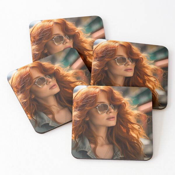Item preview, Red-haired Beauty Captures City Chic in Breezy Denim Ensemble designed and sold by soulofalion.
