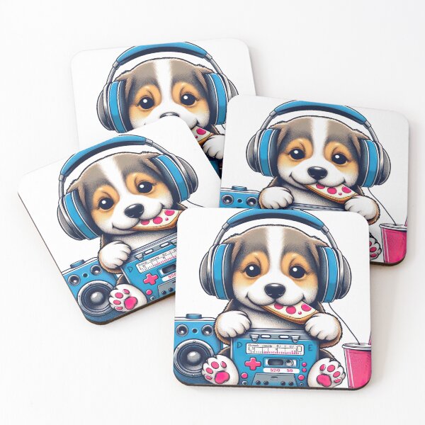 Item preview, "Cute Dog and Music Player: Charming Melodic Companionship" designed and sold by Huycao211.