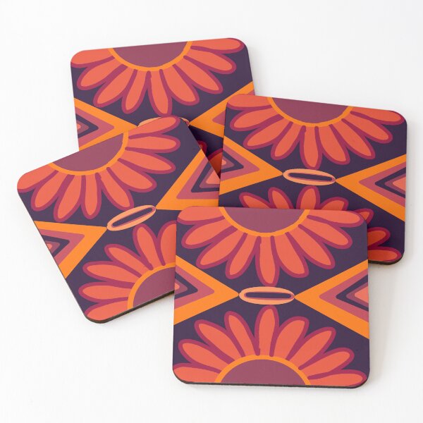 Item preview, Purple orange flowers  designed and sold by Nodala.