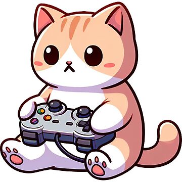 Katze spielt Videospiele | Sticker