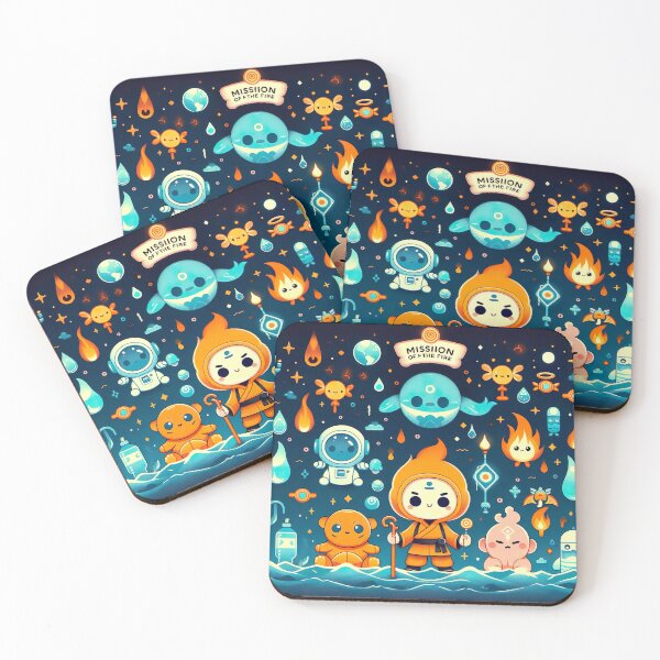 Item preview, "Cute Fire and Water Elements: Enchanting Harmony in Whimsical Land" designed and sold by Huycao211.