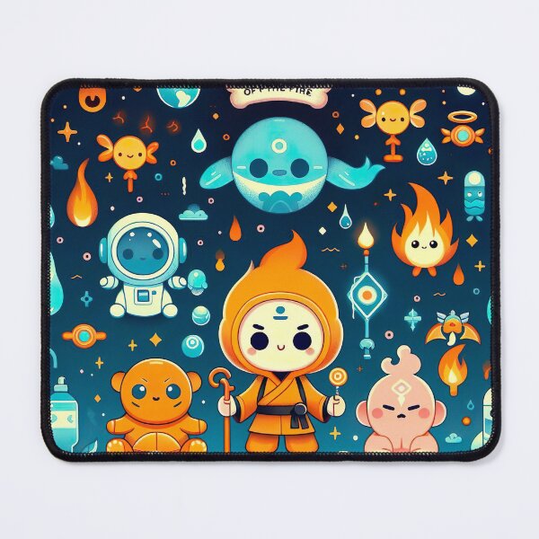 Item preview, "Cute Fire and Water Elements: Enchanting Harmony in Whimsical Land" designed and sold by Huycao211.