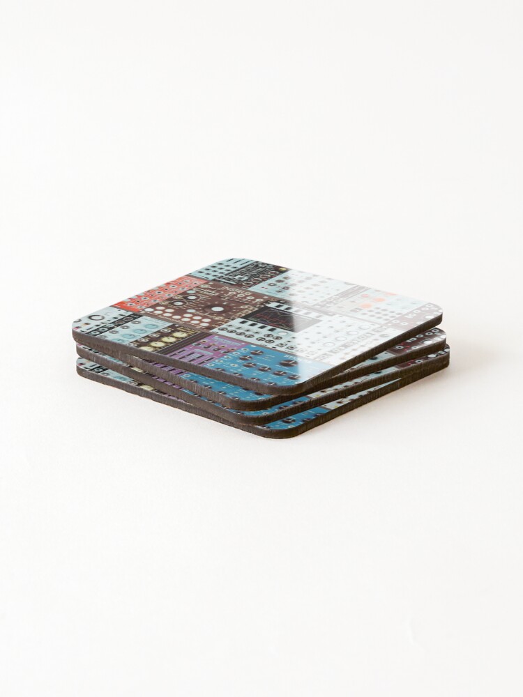 Thumbnail 4 of 5, Coasters (Set of 4), Modular Synthesizer Pattern designed and sold by BeagleDesigns.