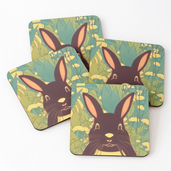Item preview, Dandelions and Cute Little Black Vintage Rabbit  designed and sold by wigobun.