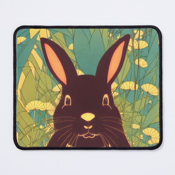 Item preview, Dandelions and Cute Little Black Vintage Rabbit designed and sold by wigobun.