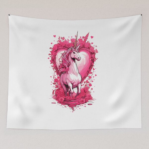 Item preview, Golden horn, a unicorn coming out of the heart designed and sold by PETS ABC.