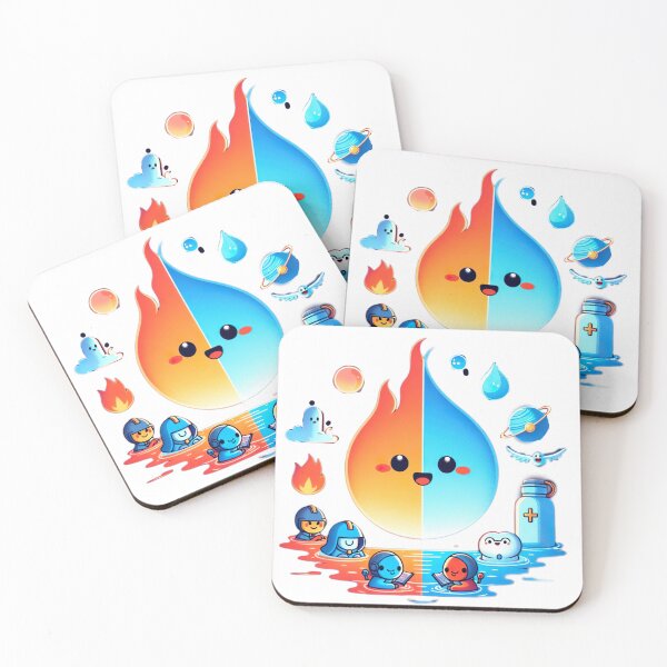 Item preview, "Cute Fire and Water Elements: Enchanting Harmony in Whimsical Land" designed and sold by Huycao211.