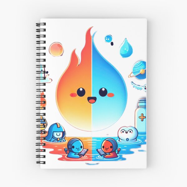 Item preview, "Cute Fire and Water Elements: Enchanting Harmony in Whimsical Land" designed and sold by Huycao211.