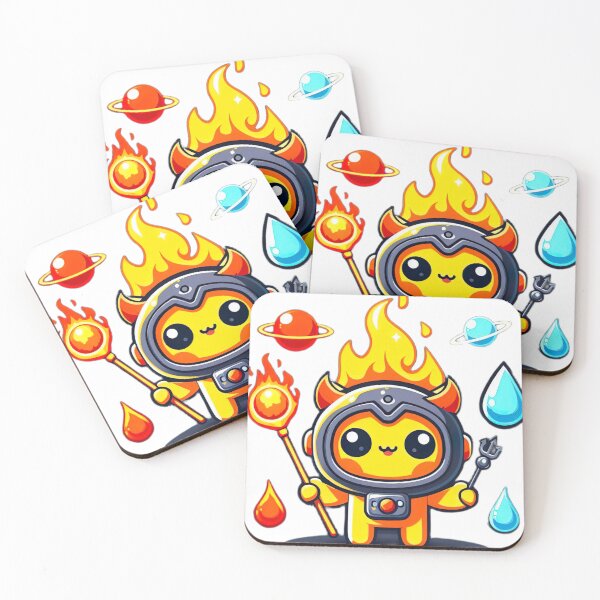 Item preview, "Cute Fire and Water Elements: Enchanting Harmony in Whimsical Land" designed and sold by Huycao211.