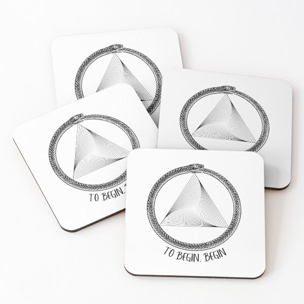 Item preview, To Begin, Begin! Ouroboros Snake Serpent Triangles designed and sold by Quote Gallery.