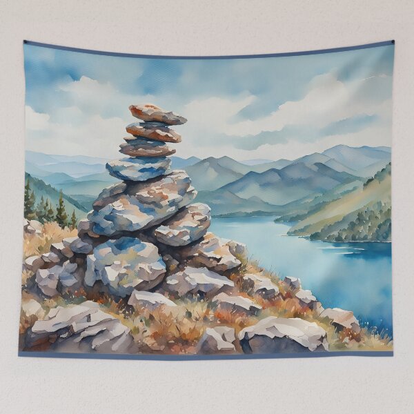 Item preview, Mountain-top Stone Cairn - Lake District Countryside Scenes designed and sold by Country-Artist.