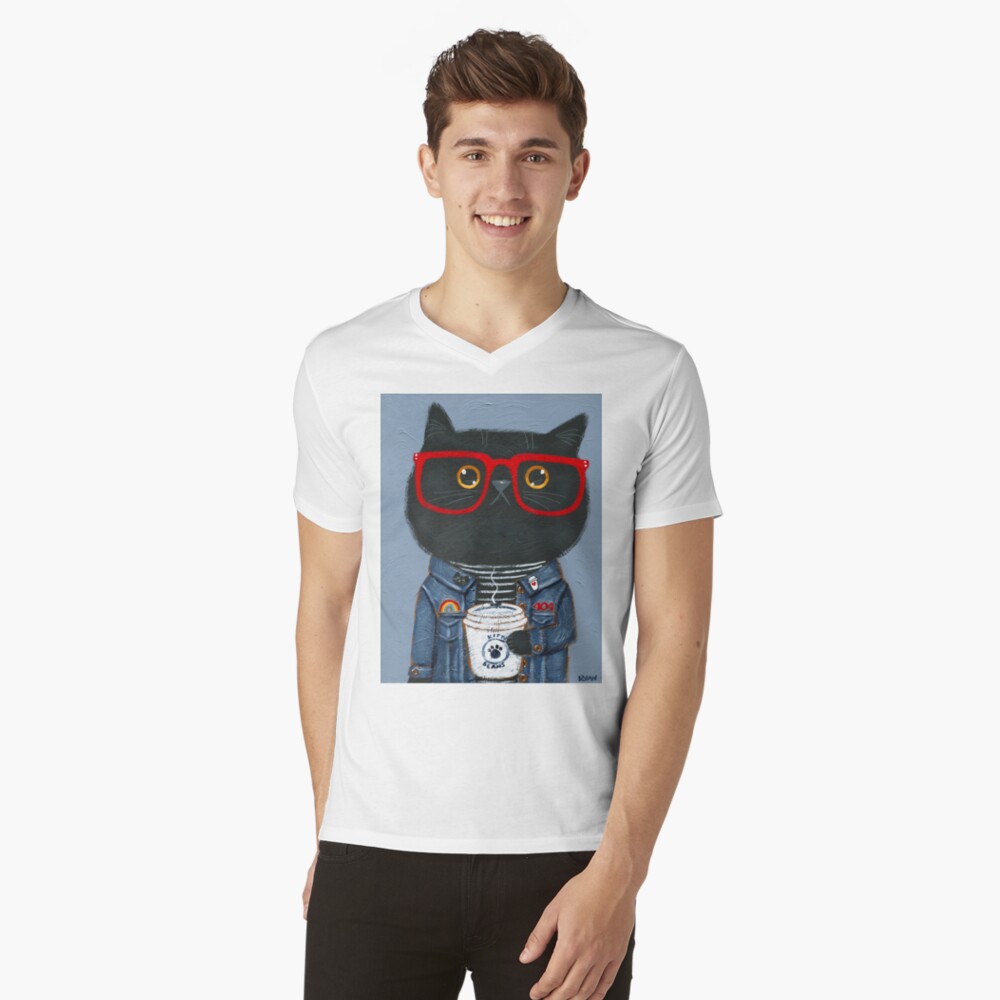 Aperçu de l'œuvre T-shirt col V créée et vendue par kilkennycat.