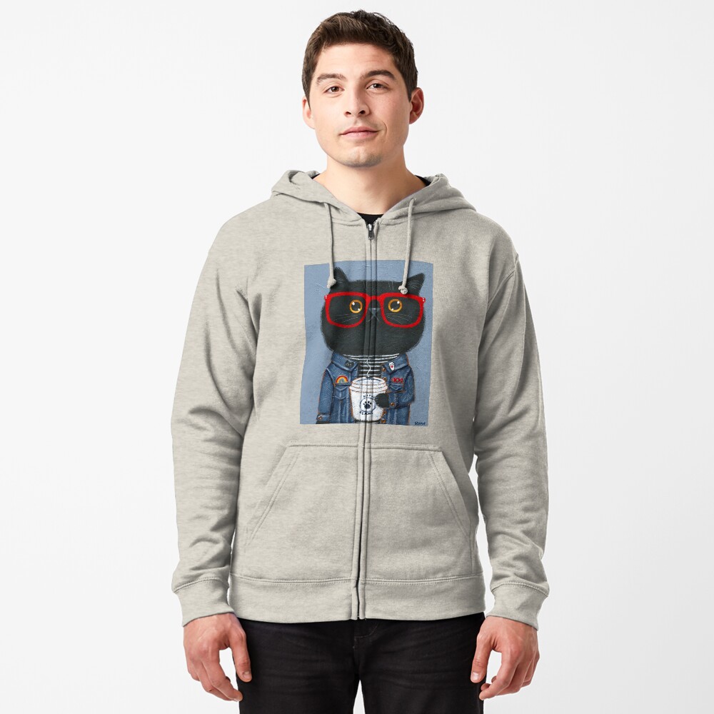Aperçu de l'œuvre Veste zippée à capuche créée et vendue par kilkennycat.