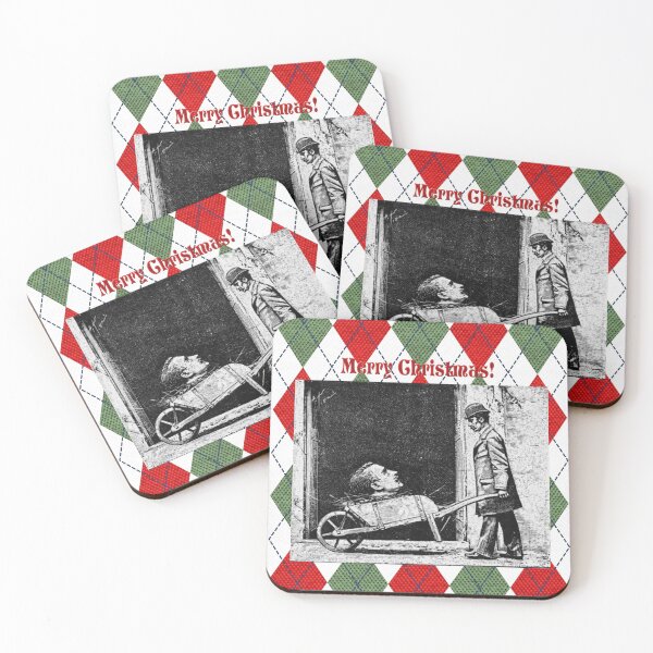 Item preview, Weird Ugly Christmas Vintage Head in a Wheelbarrow designed and sold by EelandOctopus.