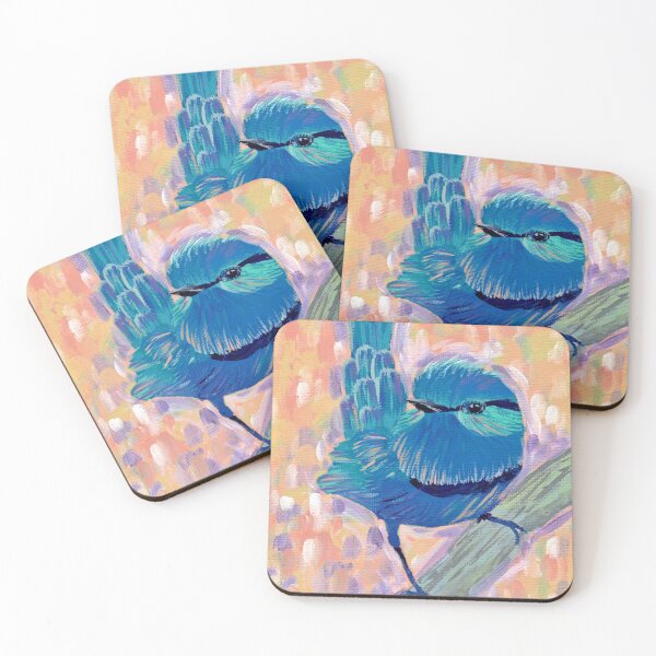 Item preview, Splendid Fairywren - Colorful Bird Painting designed and sold by rooandjoo.
