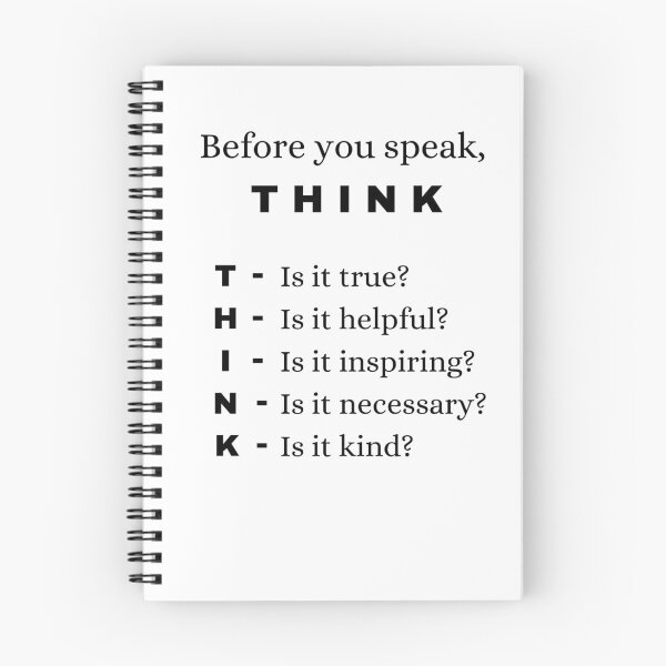 Item preview, Before you speak, think: Is it true? Is it helpful? Is it inspiring? Is it necessary? is it child? designed and sold by GRINspiration.