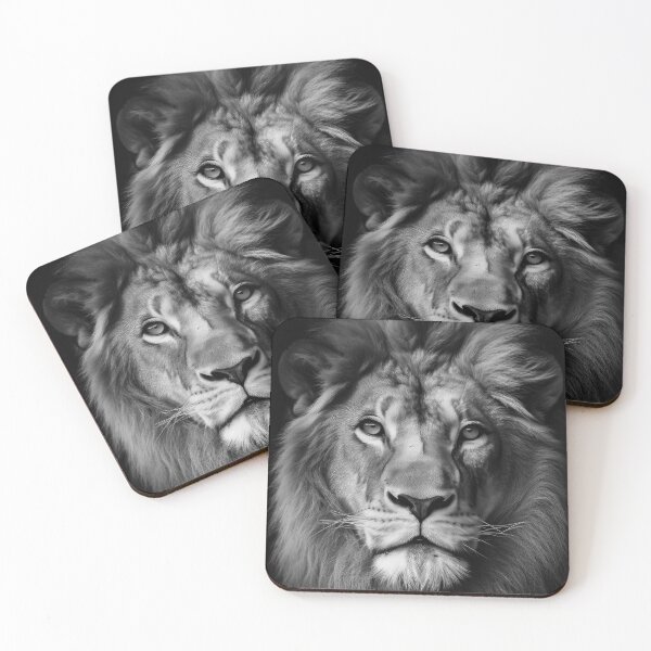 Item preview, Lion | black and white | a.i. print designed and sold by PICbyFemke.
