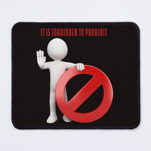Item preview,  It is forbidden to prohibit. A kitten with prohibition. An extra gift for those who are fed up with prohibitions. designed and sold by Studio-wzory.