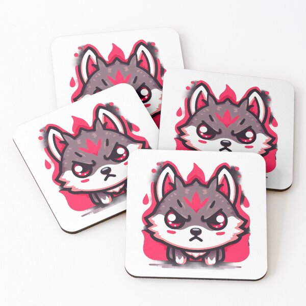 Item preview, kawaii angry wolf designed and sold by Animalia-.