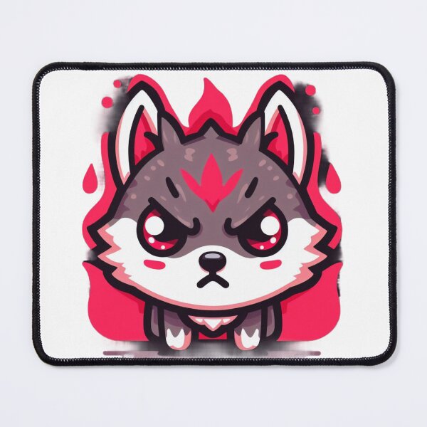 Item preview, kawaii angry wolf designed and sold by Animalia-.