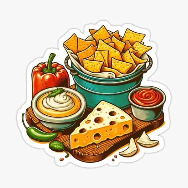 Vista previa del artículo con la obra «Chips De Queso Comida Vintage», diseñado y vendido por clarkfraser.