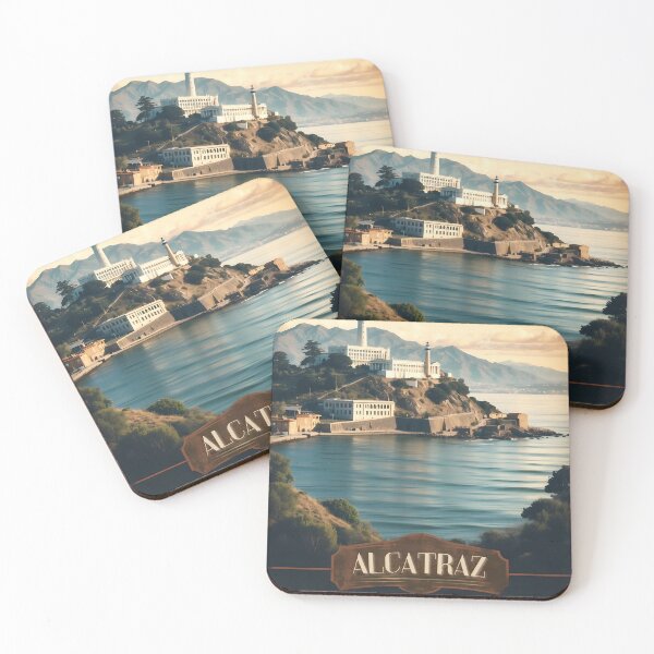 Item preview, Alcatraz Vintage Travel Poster - Historic Island Art designed and sold by Ceemko's Vintage Corner.