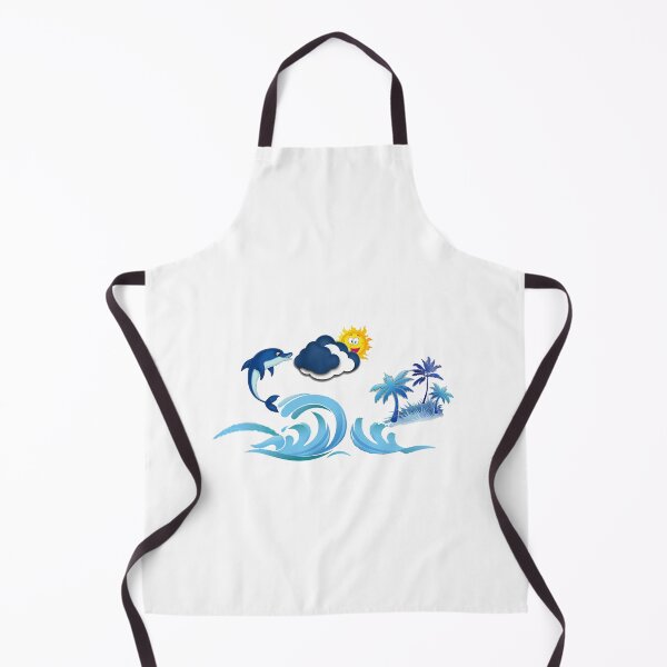 Item preview, Dolphin cloud sun tree sea and scenary designed and sold by manishmagic.