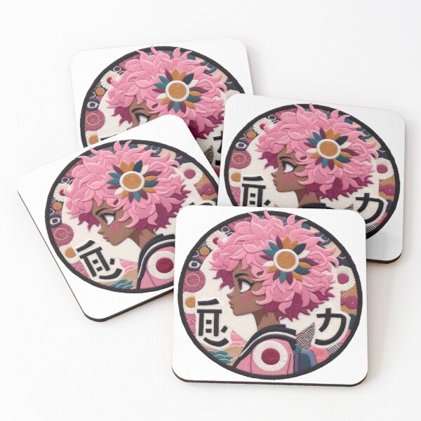 Item preview, Digital Illustration of Manga Girl with Embroidery Effect designed and sold by GALUMARKET.