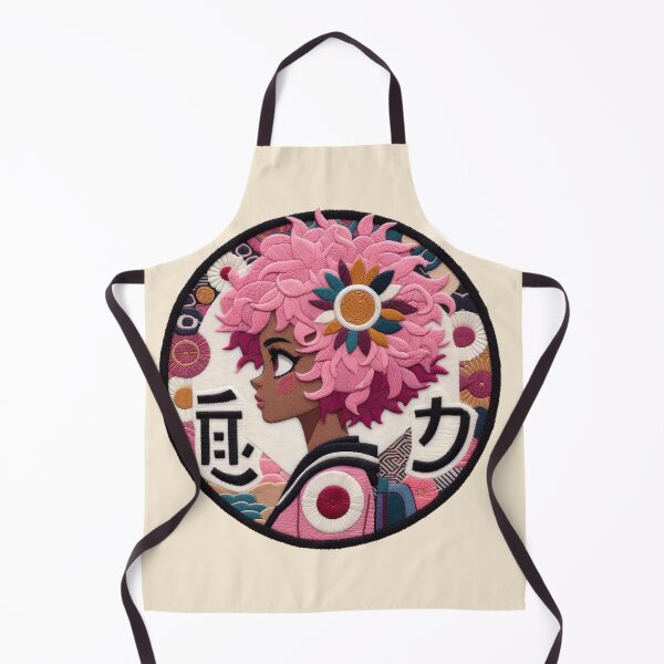 Item preview, Digital Illustration of Manga Girl with Embroidery Effect designed and sold by GALUMARKET.