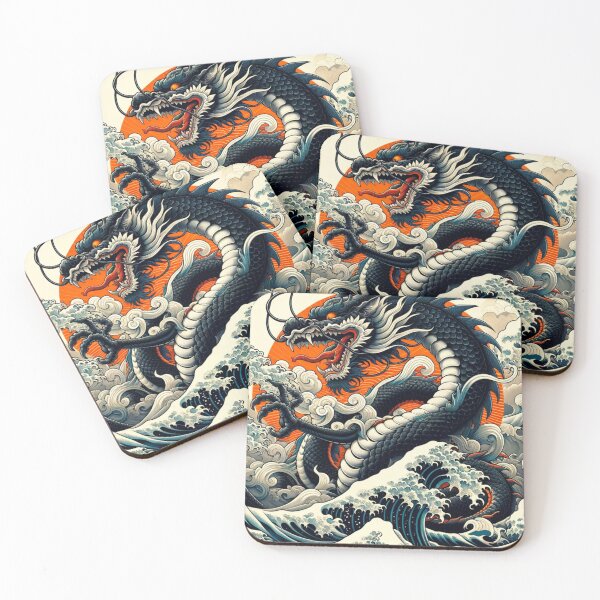 Item preview, Mystic Dragon Amidst the Turbulent Sea designed and sold by WeebWarehouse.