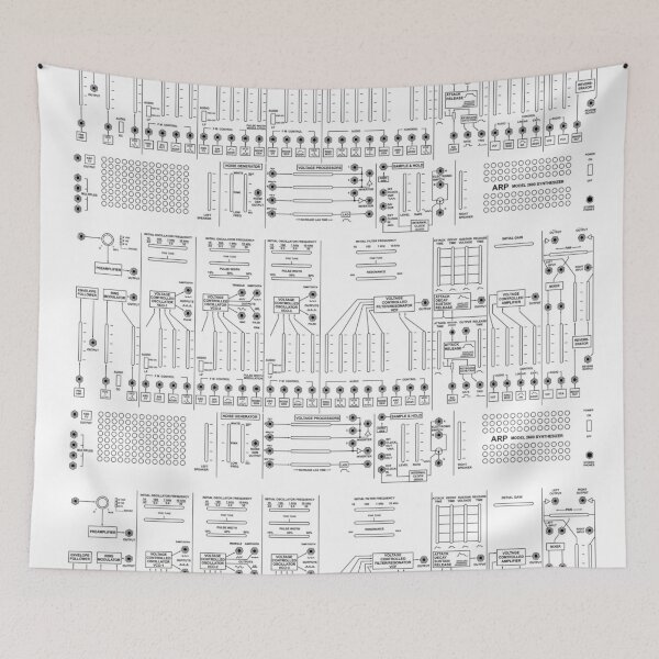 Item preview, Modular Synthesizer Patch Sheet Pattern designed and sold by BeagleDesigns.